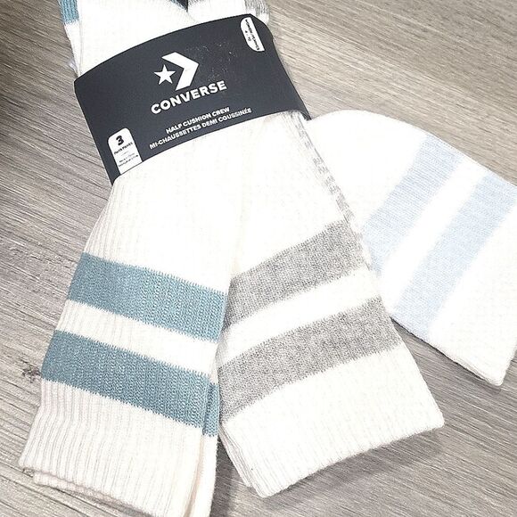 Converse Double Stripe 3-PK Crew Sock - Picture 4 of 5